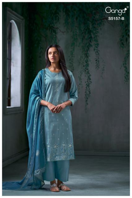 Ganga aishi 5157 dress material wholesale
